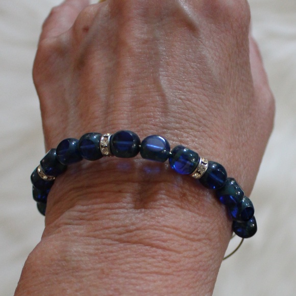 Alex and Ani,  Eden EWB Cobalt beaded bracelet New with tag - Picture 3 of 7
